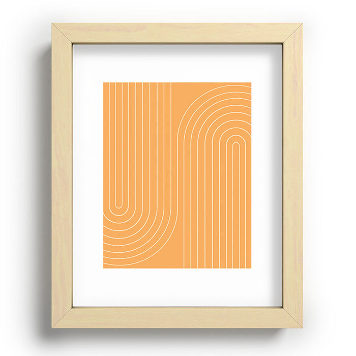Minimal Line Curvature Orange Recessed Framing Rectangle