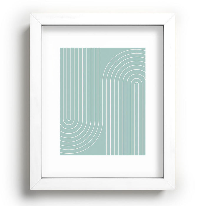 Minimal Line Curvature Sage Recessed Framing Rectangle