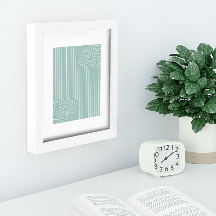 Minimal Line Curvature Sage Recessed Framing Rectangle