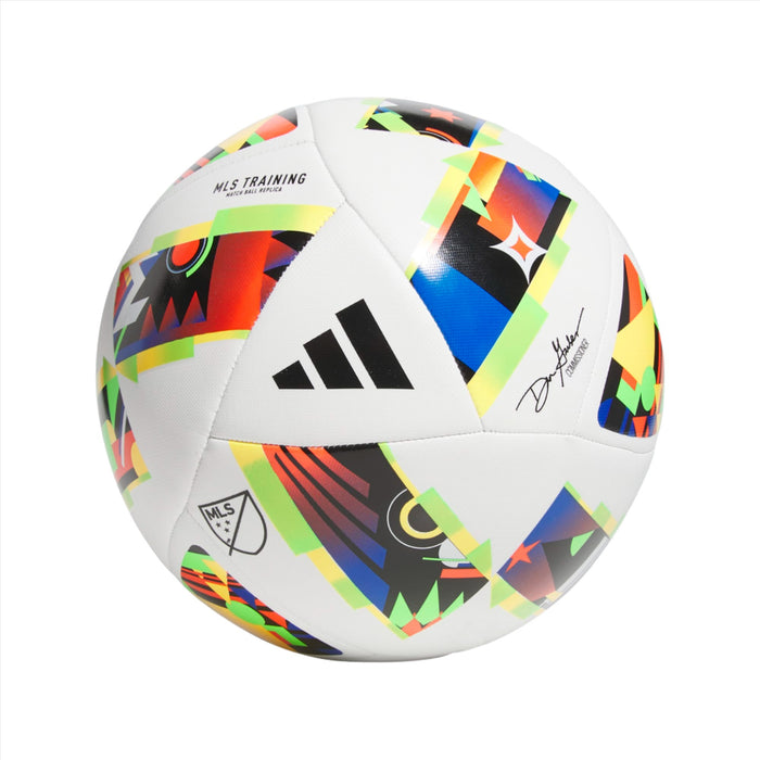 adidas MLS Training Soccer Ball Equipment Adidas White/Black/Solar Gold-IP1624 3