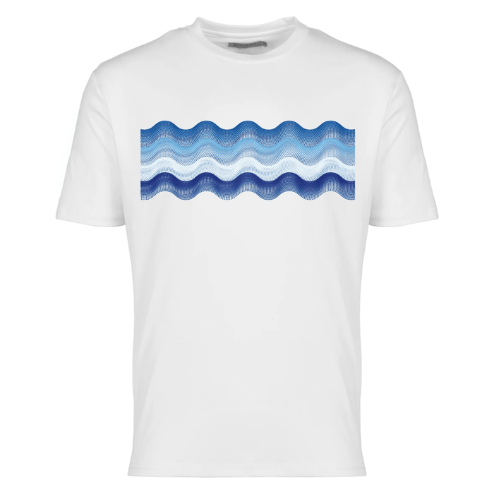 Moda Bandidos Men's 2-Piece Co-Ord Set – White/Blue/Light Blue   (T-Shirt & Shorts)