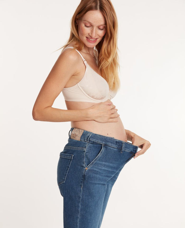 Mom fit maternity and post partum jeans Carrie mid blue used