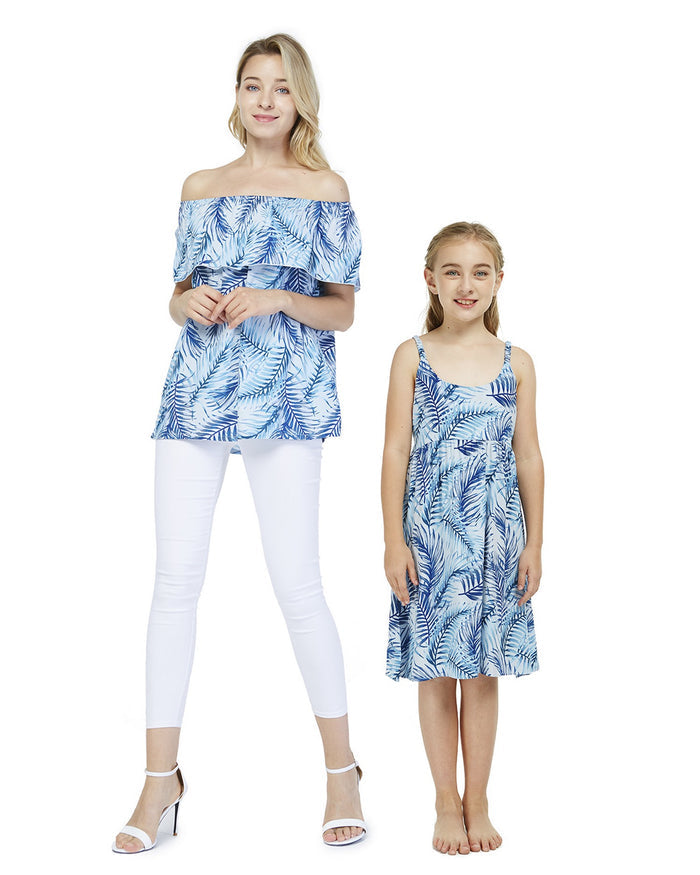 Mother Daughter Hawi Set in Simply Blue Leaf
