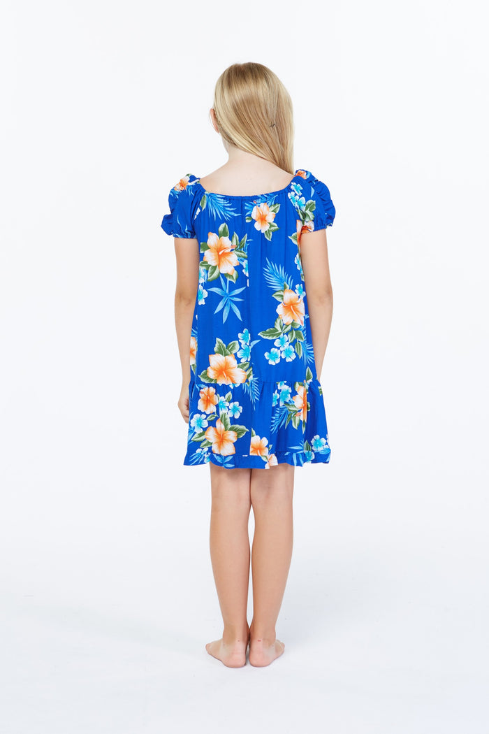 Mother Daughter Kaaawa Set in Hibiscus Blue