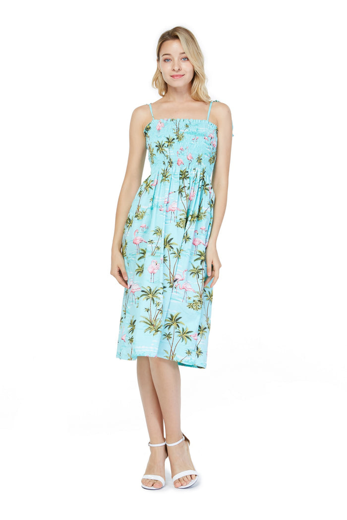 Mother Daughter Kanake Set in Flamingo All Over Turquoise