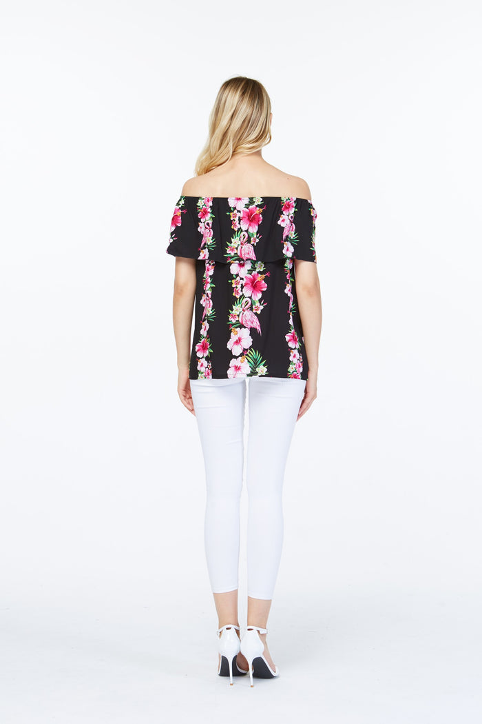 Mother Daughter Keaau Set in Pink Black Hibiscusc Vine