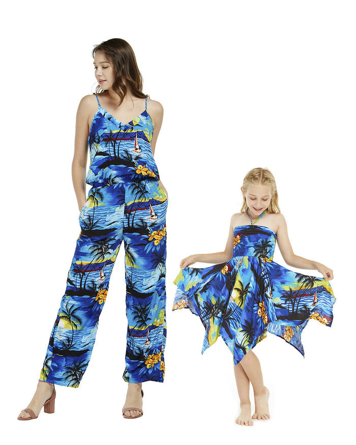 Mother Daughter Ko Olina Set in Sunset Blue