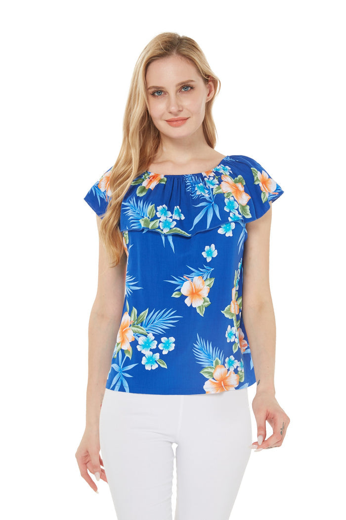 Mother Daughter Makaha Set in Hibiscus Blue