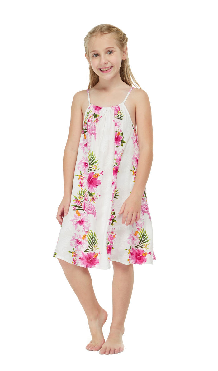 Mother Daughter Paia Set in Pink Hibiscus Vine