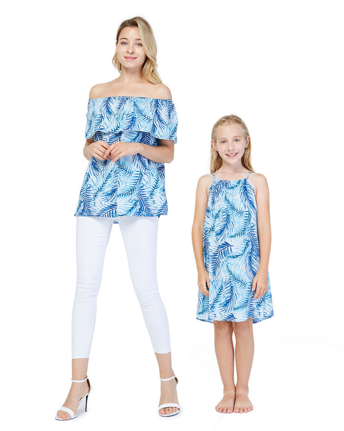 Mother Daughter Paia Set in Simply Blue Leaf