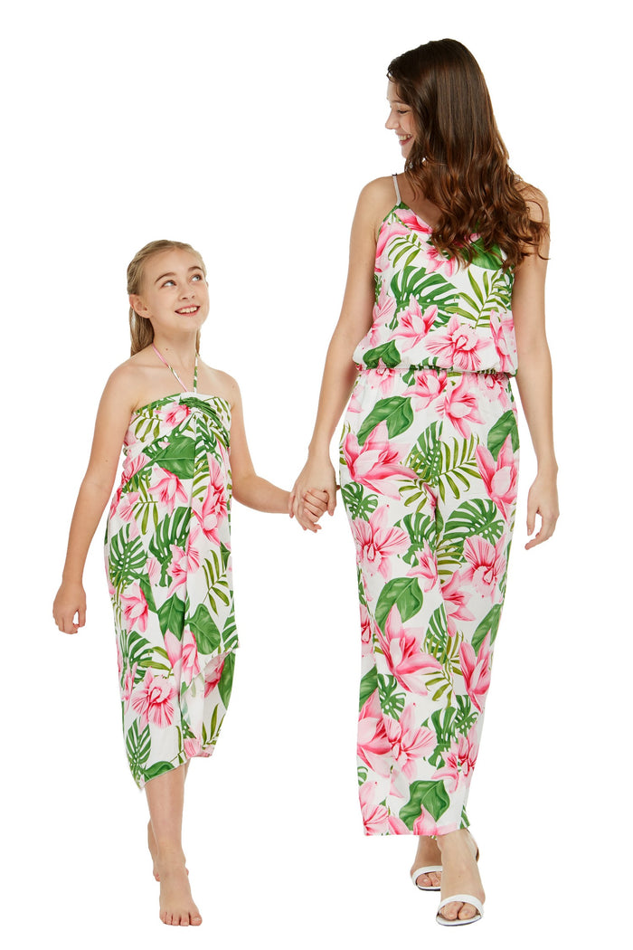 Mother Daughter Papaikou Set in Lotus and Orchid