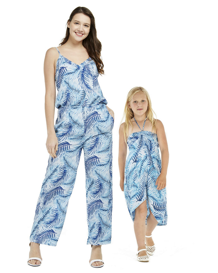 Mother Daughter Papaikou Set in Simply Blue Leaf