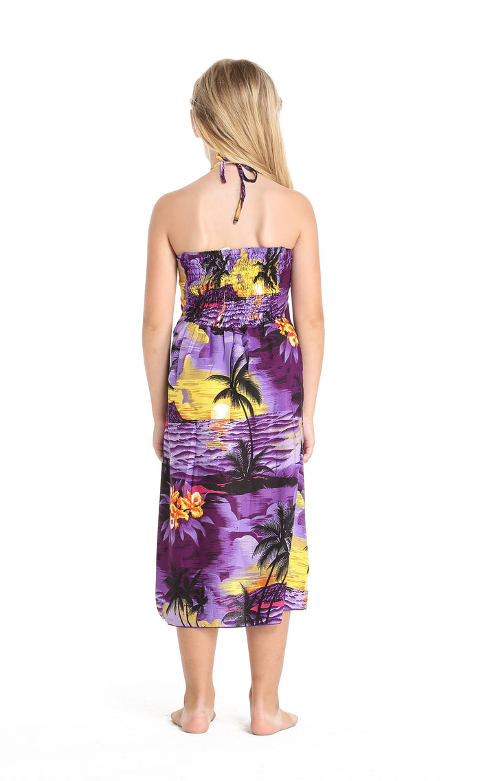 Mother Daughter Papaikou Set in Sunset Purple