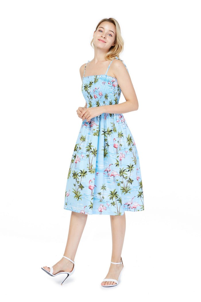 Mother Daughter Ulu Set in Flamingo All Over Blue