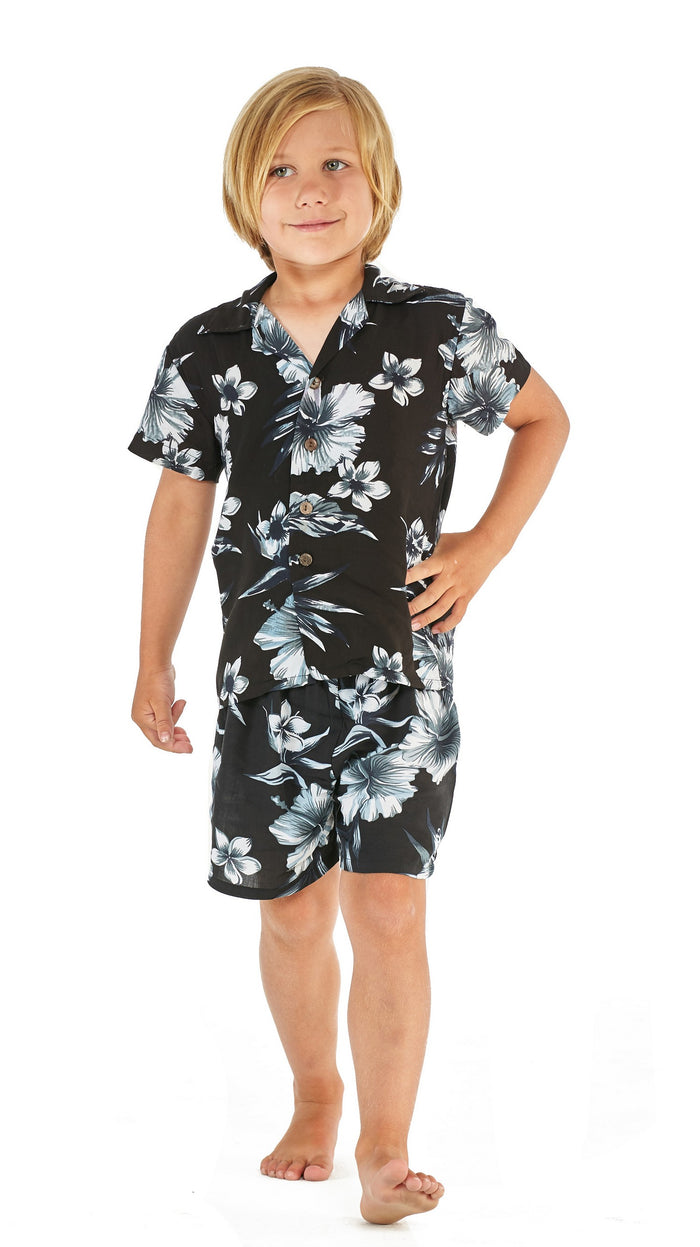 Mother Son Mokuleia Set in Midnight Bloom