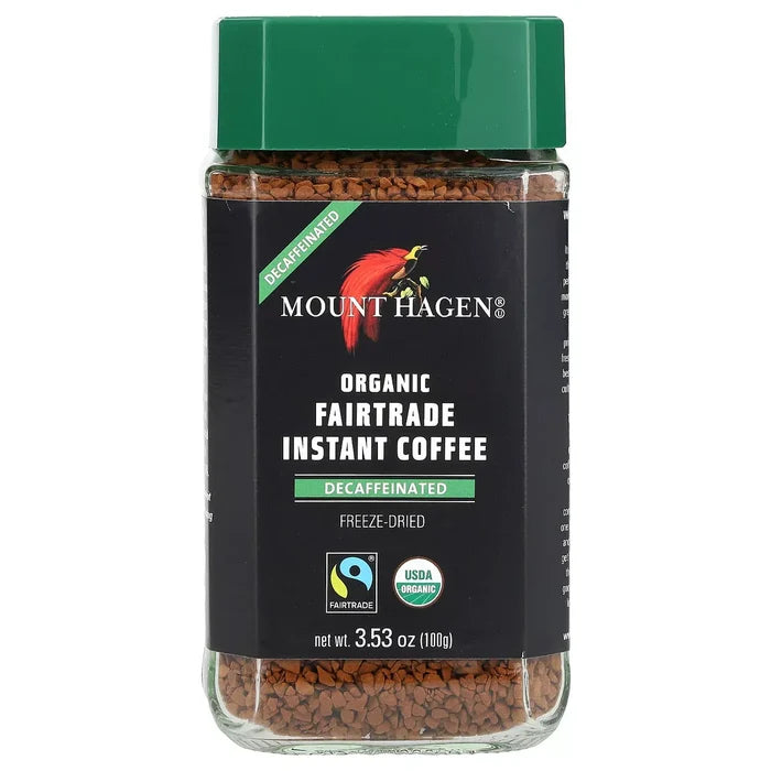 Mount Hagen Organic Fairtrade Instant Coffee - Descafeinado