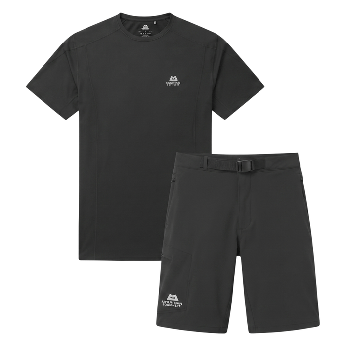 Mountain Equipment Men's 2 Piece Co Ord Set Black T-Shirt & Shorts