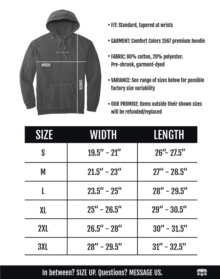 RADIATION REAPER (MRI, FEMALE) - “DT ESSENTIAL" HOODIE – Hoodie – Dead Threads Apparel
