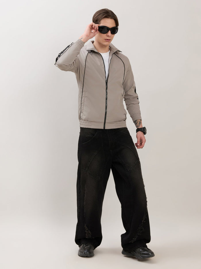Mystic - Regular Track Jacket - Stone