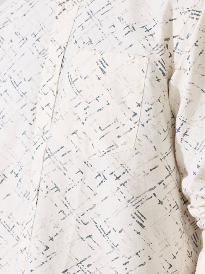 Nefilo - Oxford Printed Shirt - Cream