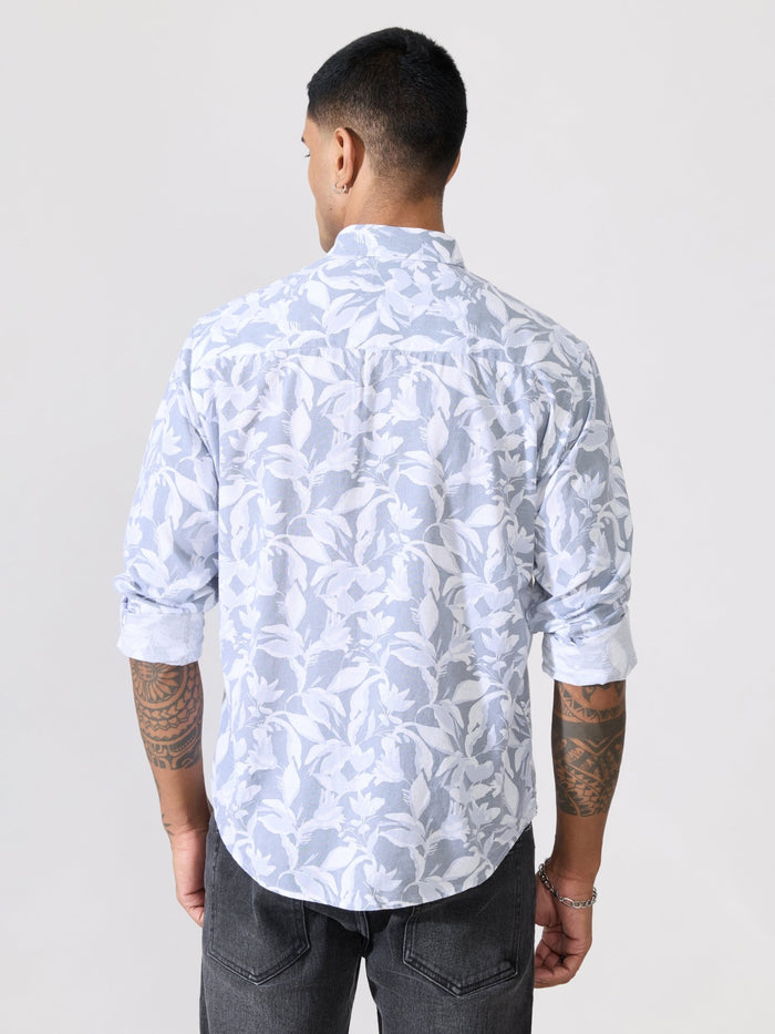 Nefilo - Oxford Printed Shirt - Grey