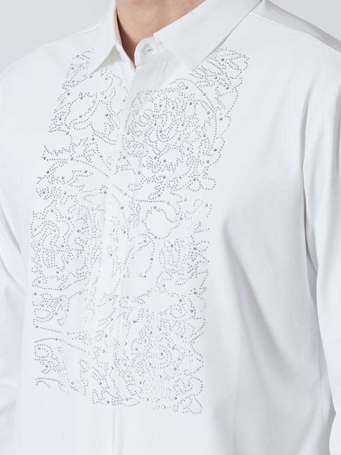 Nemo-2 - Stone Embellished Shirt - White