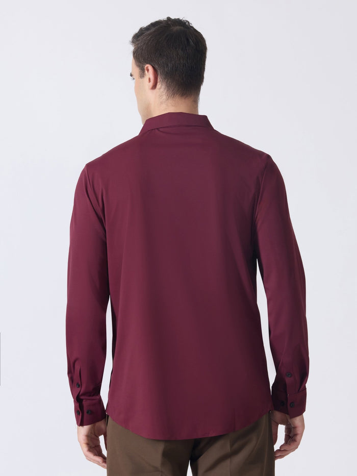 Nemo-5 - Stone Embellished Shirt - Maroon