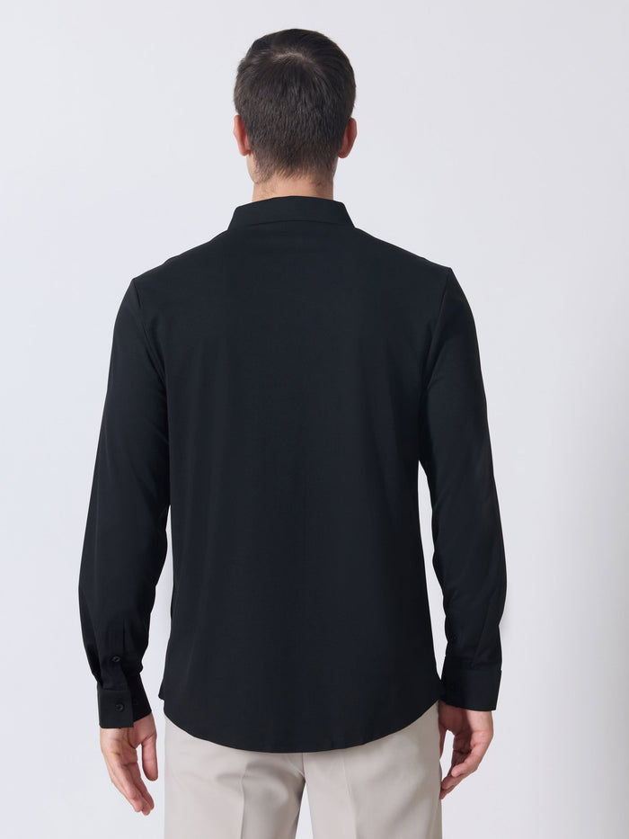 Nemo-8 - Stone Embellished Shirt - Black