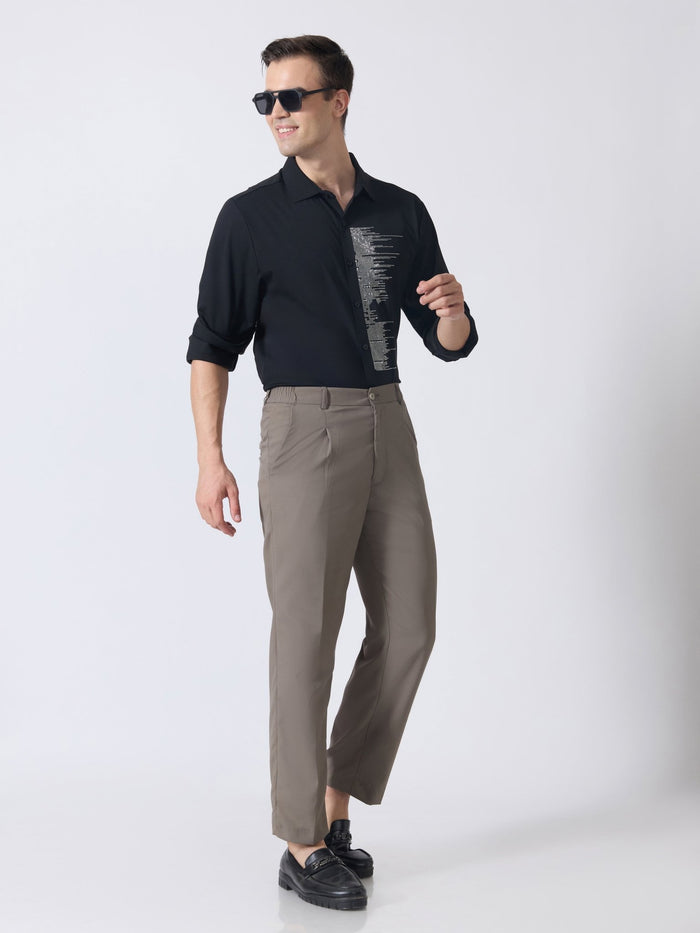 Nemo-9 - Stone Embellished Shirt - Black