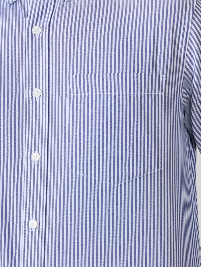 Neocut - Relaxed Striped Oxford Shirt - Persion Blue