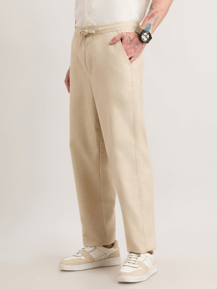 Nesisor - Straight Fit Casual Pant - Cream Brulee