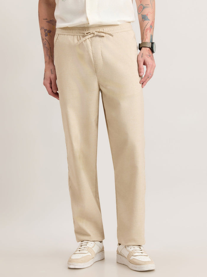 Nesisor - Straight Fit Casual Pant - Cream Brulee