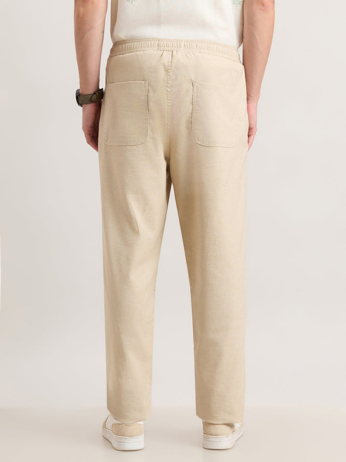 Nesisor - Straight Fit Casual Pant - Cream Brulee
