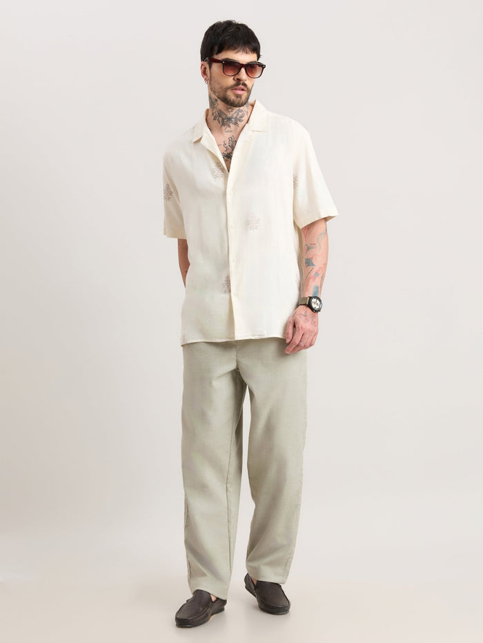 Nesisor - Straight Fit Casual Pant - Fog Green