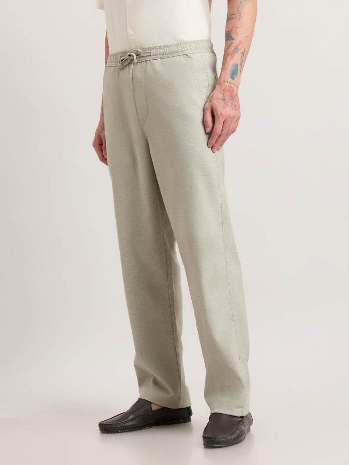 Nesisor - Straight Fit Casual Pant - Fog Green