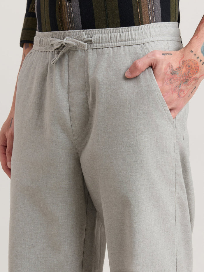 Nesisor - Straight Fit Casual Pant - Light Grey