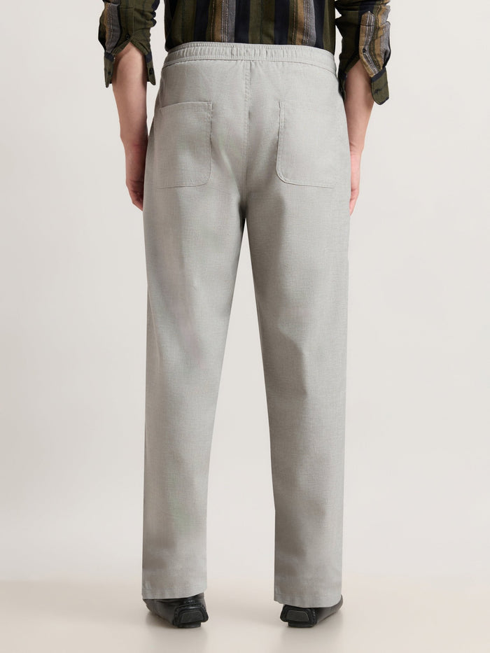 Nesisor - Straight Fit Casual Pant - Light Grey