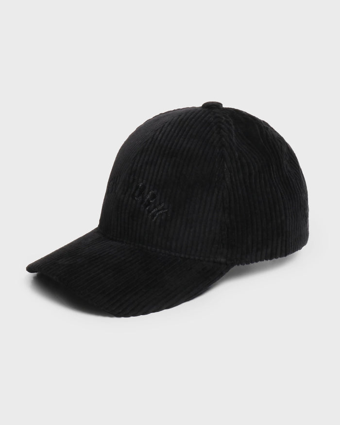 Black $|& David & Young New York Corduroy Baseball Cap - Hanger Front