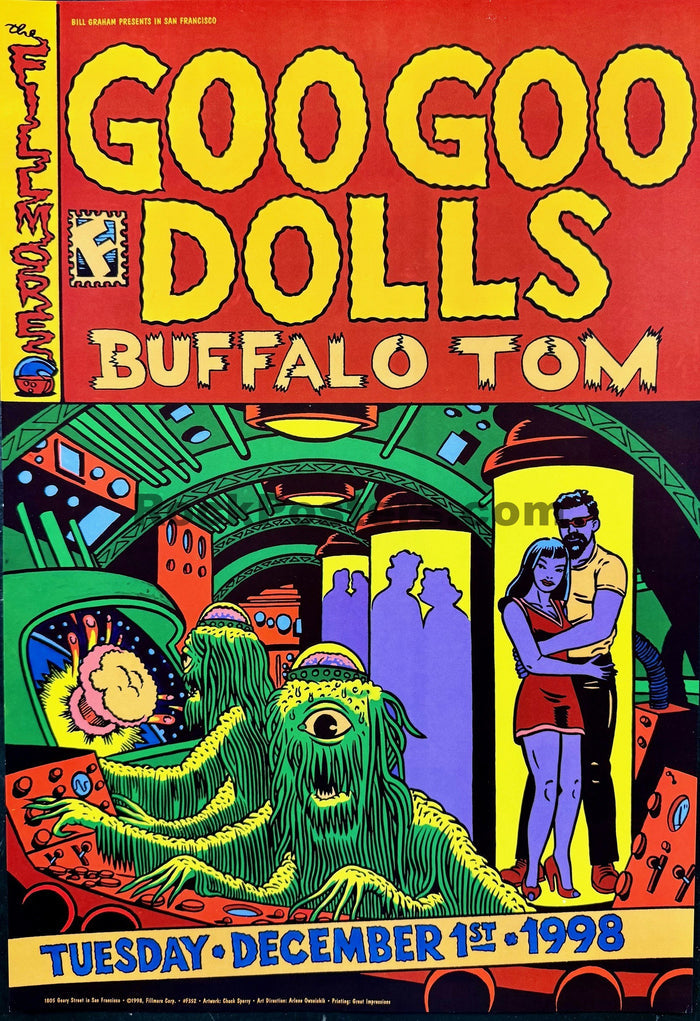 NF-352 - Goo Goo Dolls - Chuck Sperry - 1998 Poster - The Fillmore - Near Mint - SF Rock Posters & Collectibles