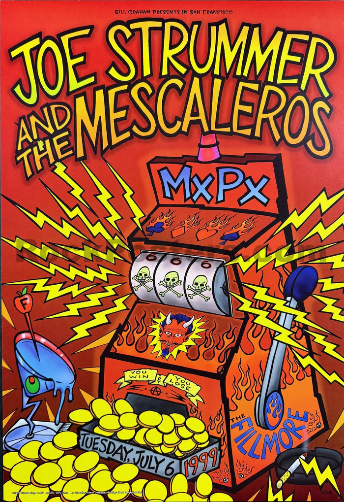 NF-377 - Joe Strummer - The Mescaleros - Chris Shaw - 1999 Poster - The Fillmore - Near Mint - SF Rock Posters & Collectibles