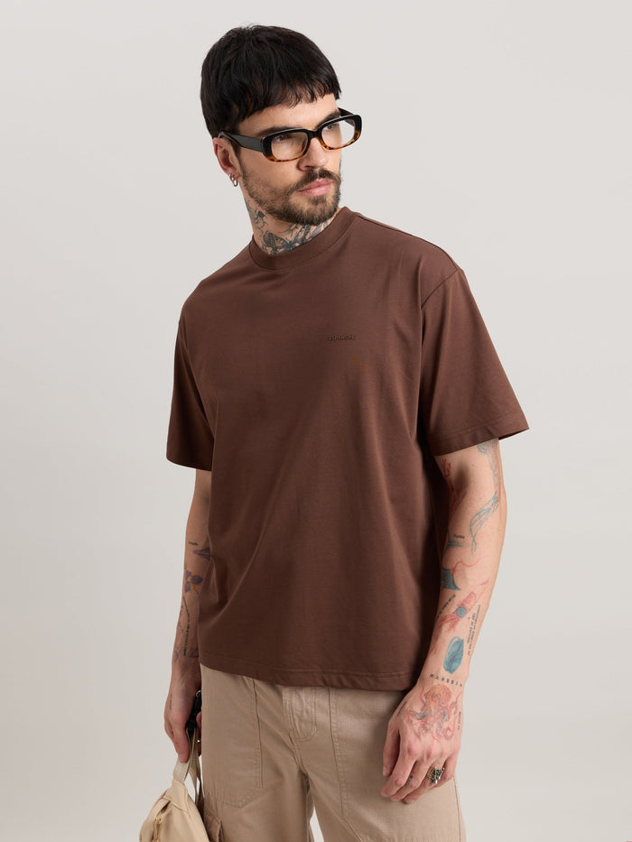 Nora - Loose Fit T-Shirt - Pincone Brown