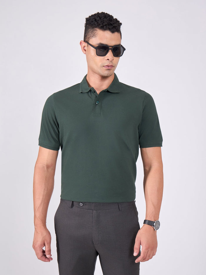 Men's Polo T-Shirt - bottle green