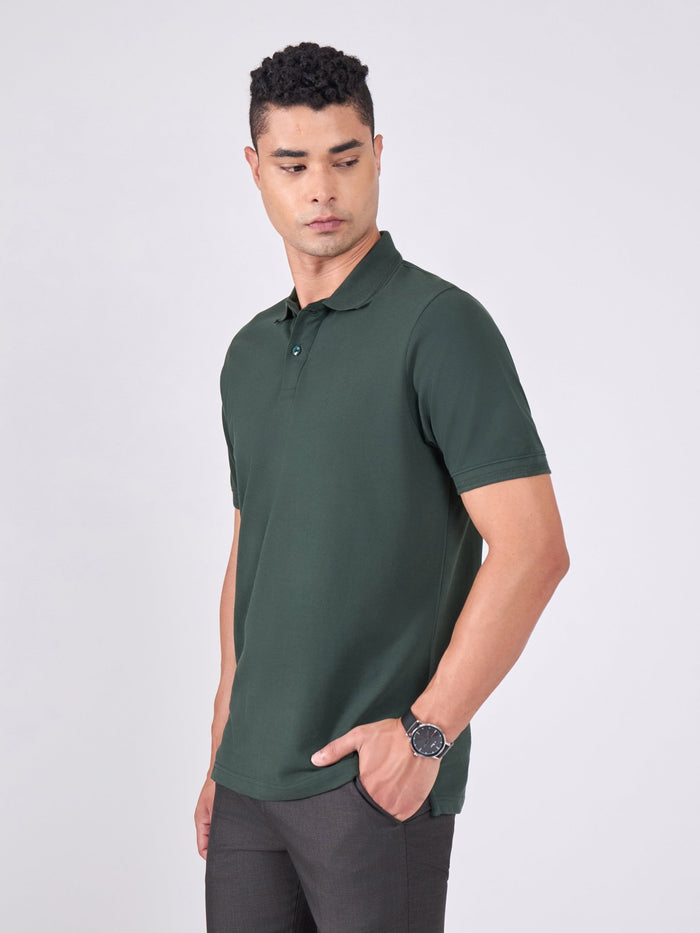 Men's Polo T-Shirt - bottle green