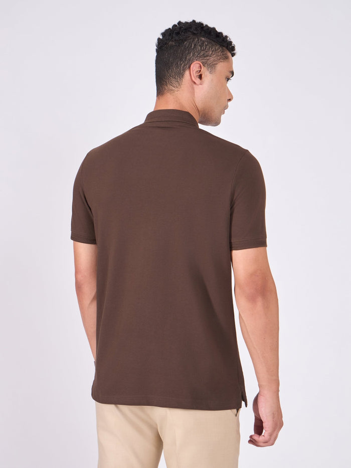 Men's Polo T-Shirt - dark coffee