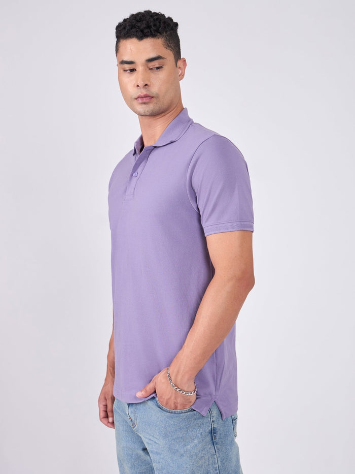 Men's Polo T-Shirt - Dusted Grape