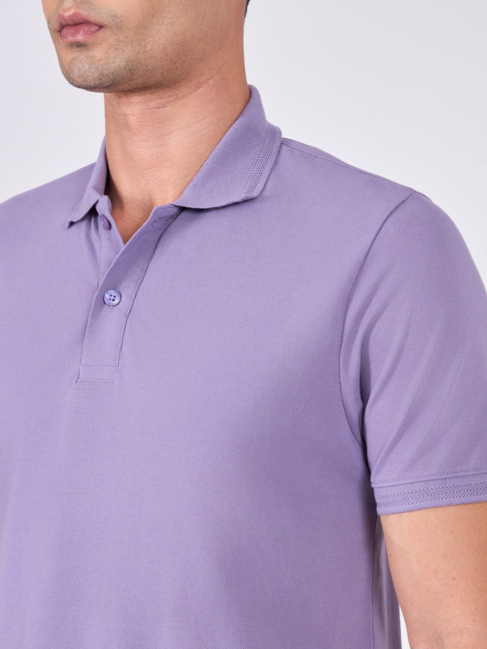 Men's Polo T-Shirt - Dusted Grape