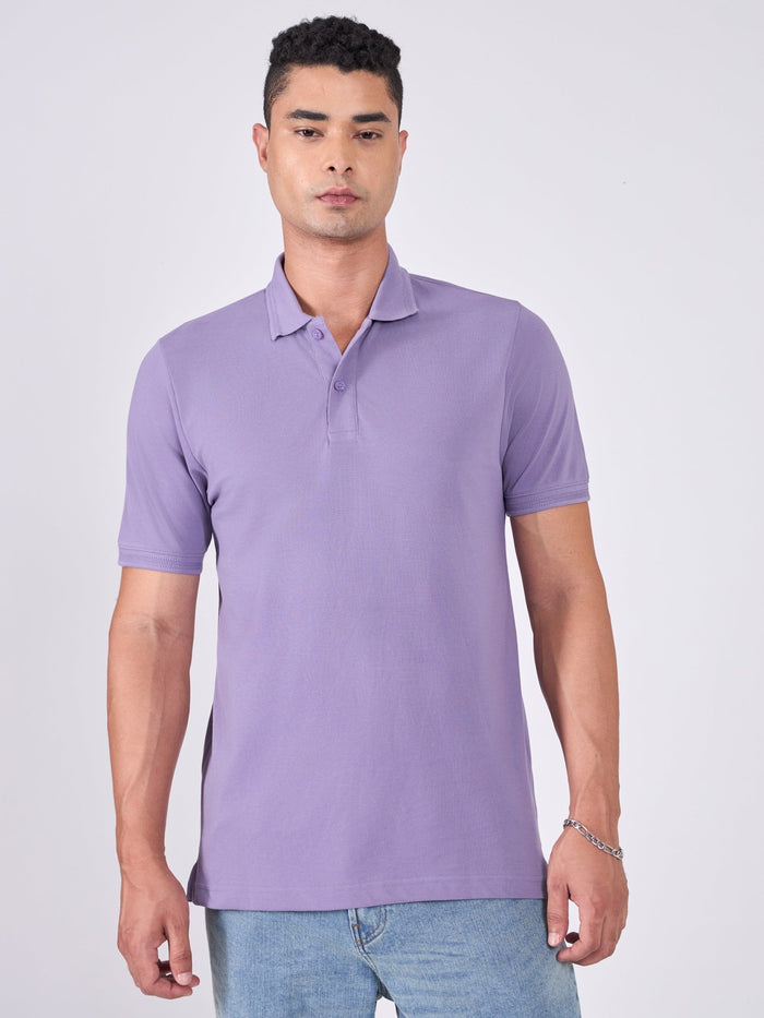 Men's Polo T-Shirt - Dusted Grape