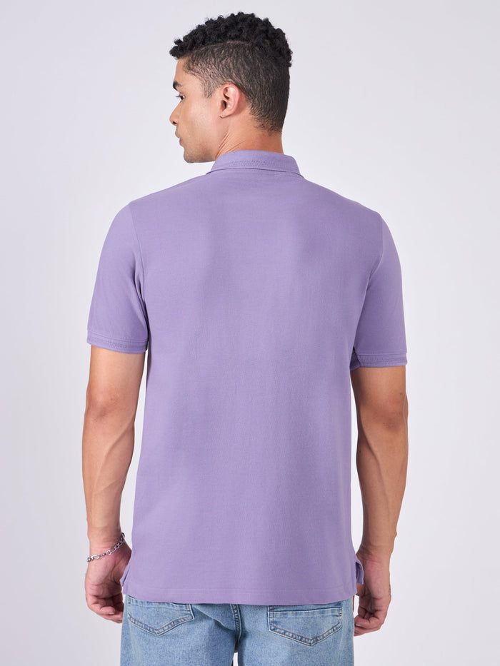 Men's Polo T-Shirt - Dusted Grape