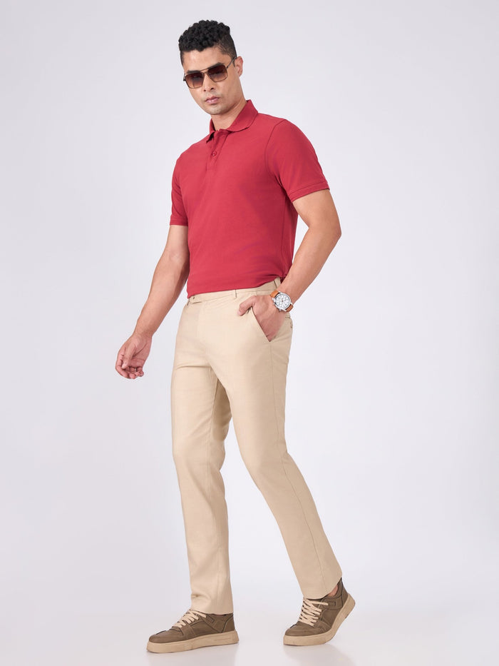 Men's Polo T-Shirt - robust red