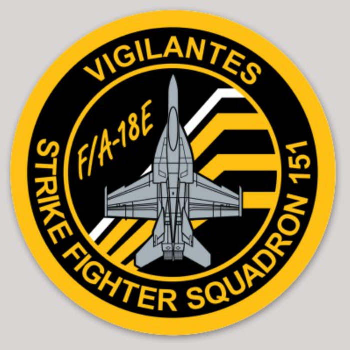 Officially Licensed US Navy VFA-151 Vigilantes F-18 Squadron Sticker